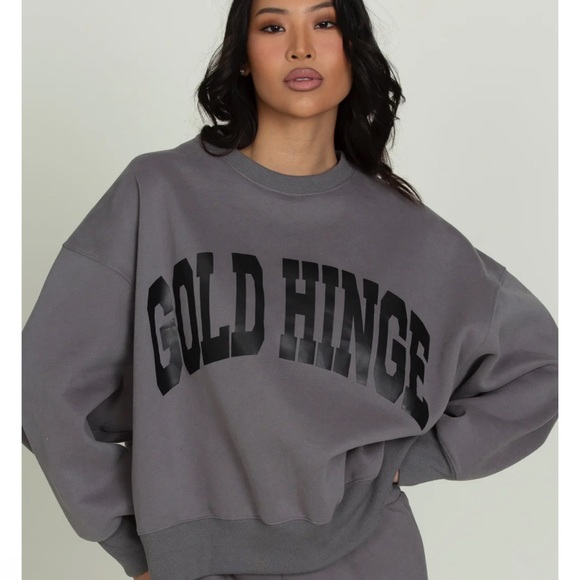 Gold Hinge Tops - Gold Hinge Women's Gray Sweatshirt